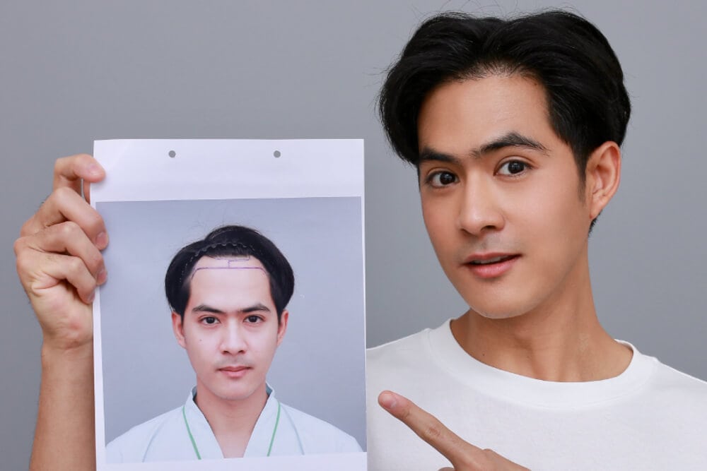 หลังปลูกผม เทคนิค Non-Shaven FUE 8 เดือน เปรียบชัด ก่อน-หลังทำ