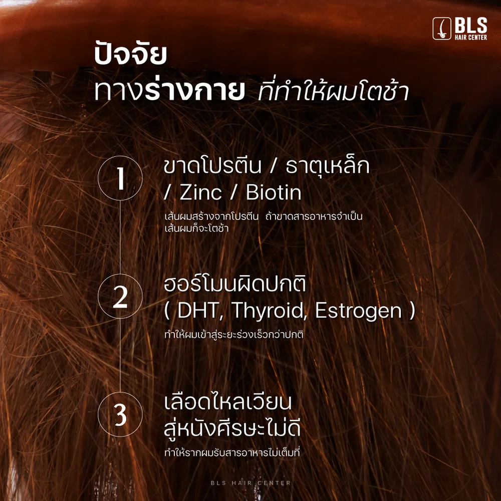 ผมยาวช้าเกิดจากอะไร