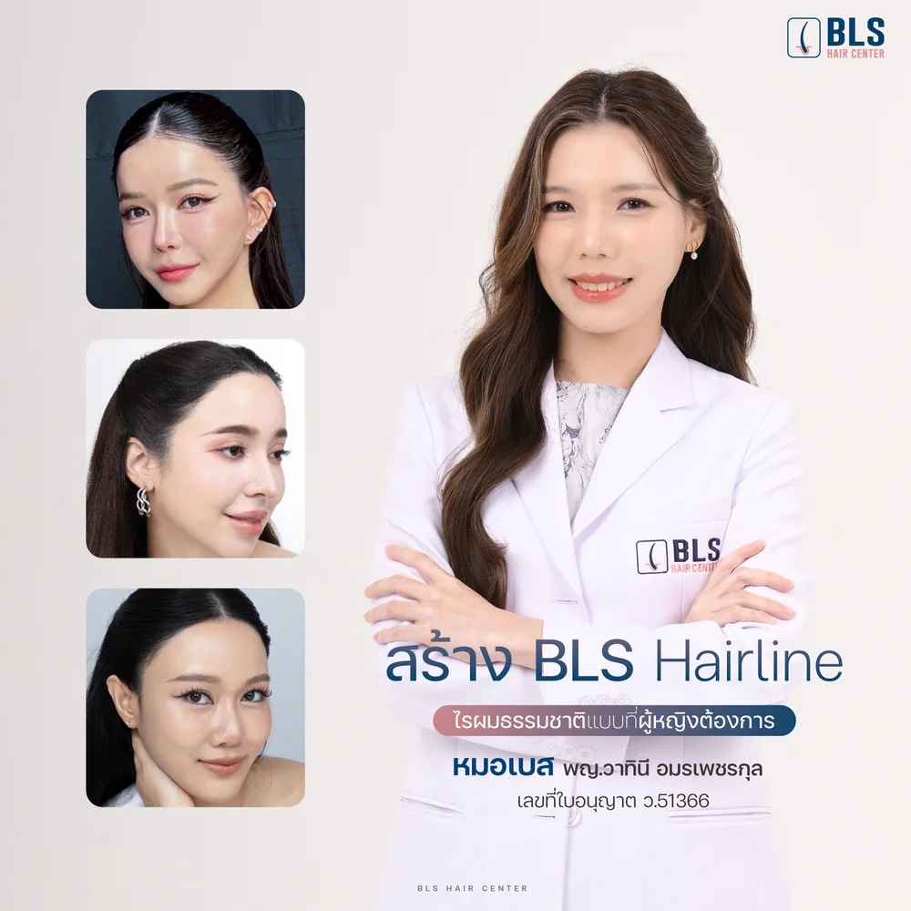 หมอเบส BLS ปลูกผม แนวไรผมเป็นธรรมชาติ